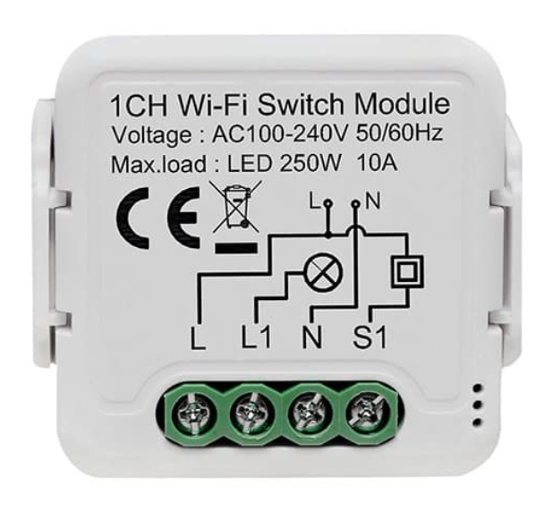WIFI 10A 1G+Bluetooth with power metering relay with neutral line